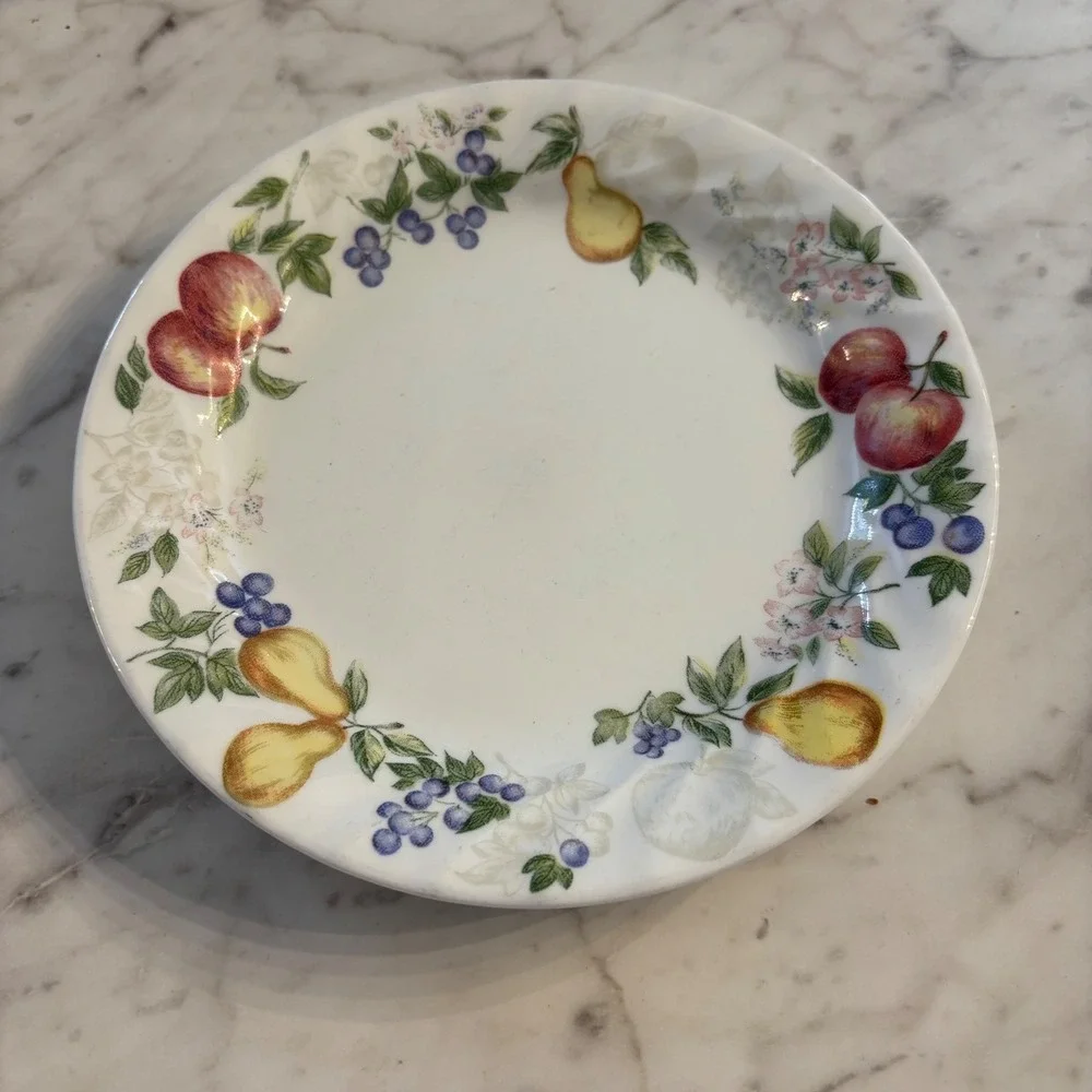 Corelle Fruit Traditions 4 Inch Appetizer Plates Set of 3 Vitrelle Corning USA